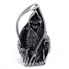 Grim Reaper Anarchy Skull Biker Ring