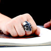 Cross Skull Stainless Steel Biker Ring