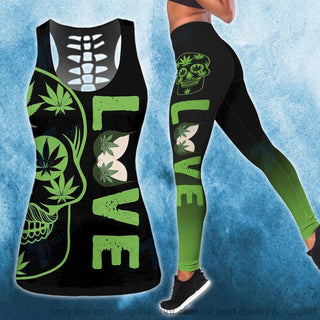 Love Pot Head Boobies Tank Top and Legging Set HG  I Love Doobies And Boobies HG
