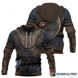 Gift For Viking Lover Vikings Armor Brown US Unisex Hoodie LN