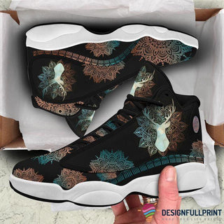 Gift For Hunting Lover Mandala Deer Hunting JD 13 Shoes HG
