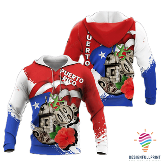 Puerto Rico Hoodie ,Zip Up LN