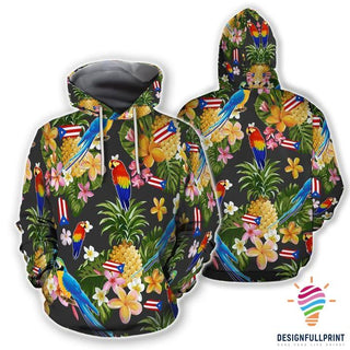 Puerto Rico Parrot Hoodie, Zip Up & T-shirt LN