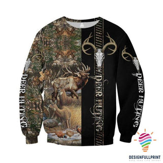 Gift For Hunting Lover Deer Hunting Black Sweater LN