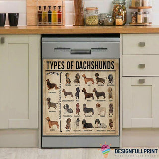 Type of Dachshund Decor Dishwasher Cover LN