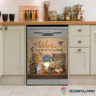 Sunflowers And Birds Decor Dishwasher Cover LN