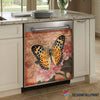 Gift For Butterfly Lover Butterfly With Red Flowers Decor Dishwasher Cover LN