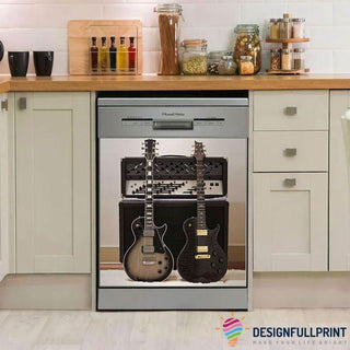 Gift For Music Lover Guitar Music Lover Decor Dishwasher Cover LN