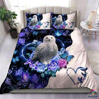 Gift For Butterfly Lover Owls Amazing Butterflies Flowers Bedding Set LN