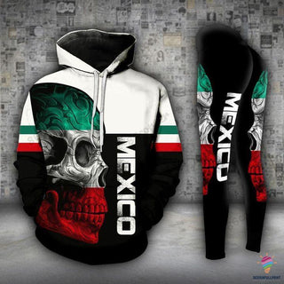 Skull Gift Skull Mexico US Size Hoodie And Leggings Set LN