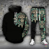 Gift For Viking Lover Aztec Emerald Viking Unisex Hoodie With Pants Set