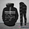 Funny Plane Technical Diagram US Size Hoodie And Leggings Set LN