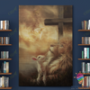 Gift For Christian Jesus Beautiful Lion And Lamb Poster HG