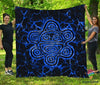 Sol Taino Blue Quilt Bedding Set LN