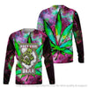Gift For Hippie Stoner Bear Pothead Dont Care Bear With Pot Leaf Galaxy Pullover Zipup Hoodie And Long Sleeve Shirt PA