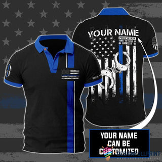 Gifts for Police Officers Police Officer Time To Give It Arrest Handcuffs Personalized Polo Shirt NHD