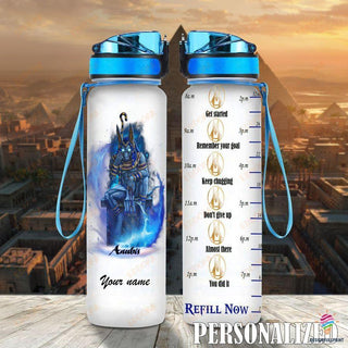 Gift For Egyptian Egypt Anubis God Water Track Bottle NHD Egyptian God