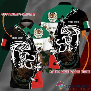 Mexico National Emblem Eagle Holding Snake Personalized Polo Shirt NHD