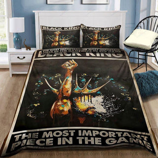 Black Pride Black King The Most Important Piece In The Game Personalized Bedding Set HG Black And Proud 365