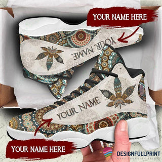 420 Day Gift For Hippie Personalized Pot Leaf Pot Head JD 13 Shoes HG