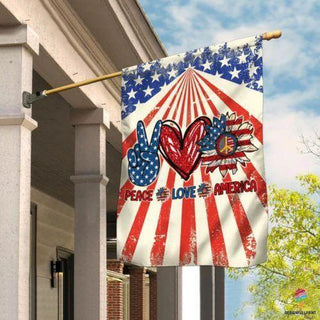 American Peace Sign Flag Peace Flag USA LHC1