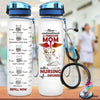 Mother Day Gift Gift For Mom Never Underestimate A Frenchie Mom With A Nursing Degree Water Track Bottle NHD