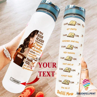 Im A Book Reader Personalized Water Track Bottle NHD