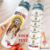 Gift For Hippie Hippie Soul Sunflower Personalized Water Track Bottle NHD