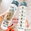 Gift For Turtle Lover Turtle Wake Up It Is A Beautiful Life Personalized Water Track Bottle NHD