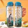 Gift For Christian Faith Over Fear Jesus Personalized Water Track Bottle NHD