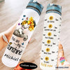 Gift For Elephant Lover Little Elephant You Are My Sunshine Sunflower Personalized Water Track Bottle NHD