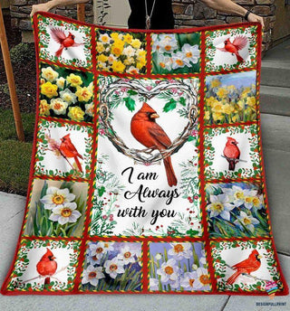 Cardinal I'm Always With You Northern Sherpa and Quilt Blanket LN