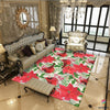 Cardinal Flowers Red Faith Love Rug LN