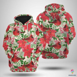 Cardinal Floral All Over Print Hoodie LN