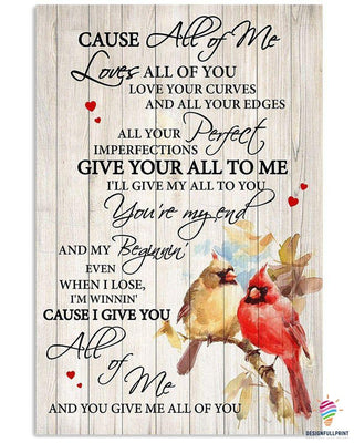 Cardinal All Of Me Canvas Art and Poster LN