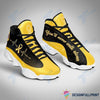 A Yellow Ribbon You ll Never Walk Alone  Childhood Cancer  Sarcoma Bone cancer Awareness  JD 13 Shoes HG