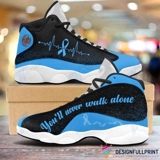 Blue Ribbon You ll Never Walk Alone Diabetes Awareness JD 13 Shoes HG