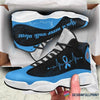Blue Ribbon You ll Never Walk Alone Diabetes Awareness JD 13 Shoes HG