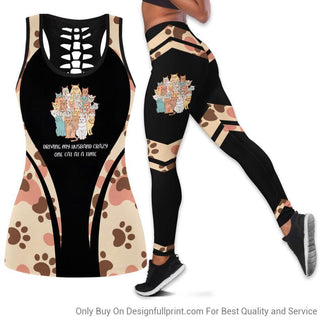 One Cat At A Time Tank Top Legging Set Gifts For Cat Lovers