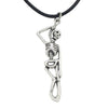 Hanging Skeleton Skull Pendant Necklace