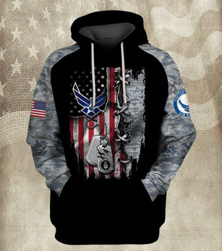 Skull Gift Airforce US Unisex Size Hoodie