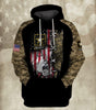 Skull Gift Gift For Army Army American Army Armed Forces Camo Hoodie Unisex Size Hoodie
