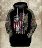 US Armed Force American Flag Camo Hoodie US Hoodie American Soldiers US Unisex Size Hoodie