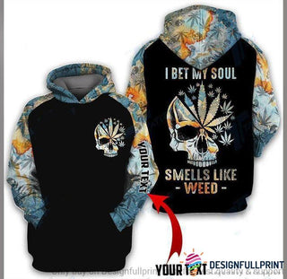 I bet my soul smells like Potleaf Pullover Zip Up Hoodie and Sweater Tshirt US Custom Unisex Size HG