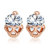 Skull Heads Earrings With Heart Shape - designfullprint