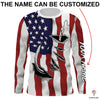 Fishing Gifts US Flag Fishing Is My Job Proud  Personalized Unisex Size Long Sleeve LN