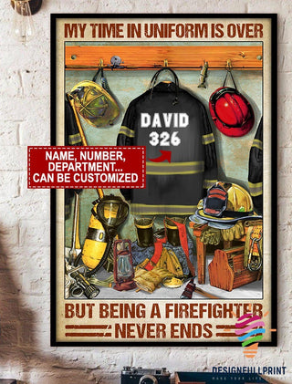 Firefighter Poster LH Customized Gift For Firefighter