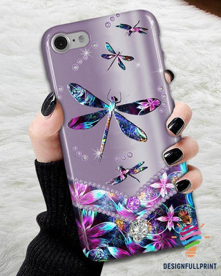 Étui De Téléphone De Libellules De Pierre Précieuse Violette Une Coque De Téléphone De Silicone De HG Étui De Téléphone