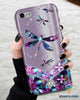 Étui De Téléphone De Libellules De Pierre Précieuse Violette Une Coque De Téléphone De Silicone De HG Étui De Téléphone