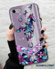 Gift For Horse Lover Purple Gemstone An Flower Horse Phone Case HG Silicone Phone Case
